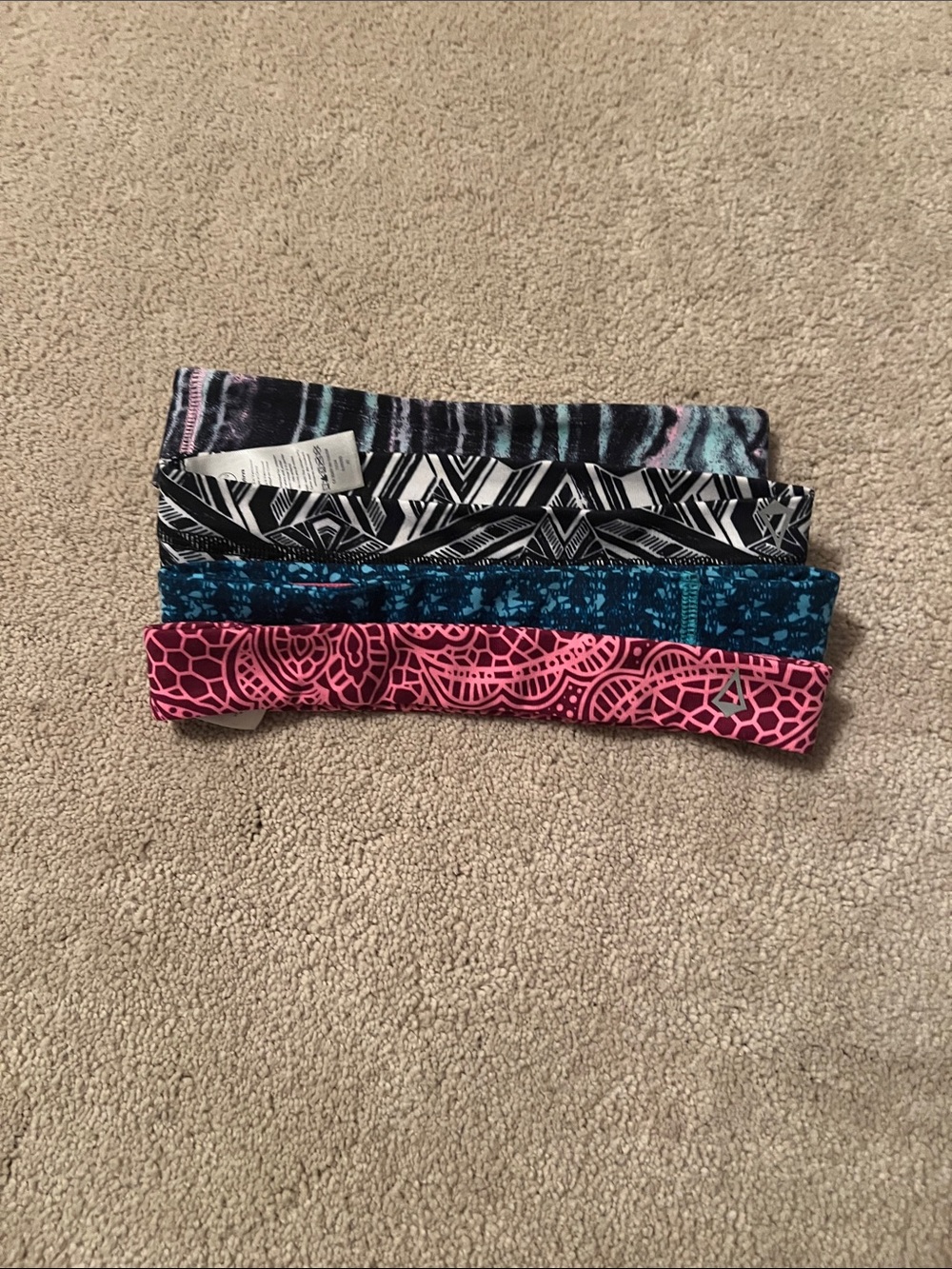 Ivivva Girls Patterned Leggings Set - Pink, Blue, Black, Teal